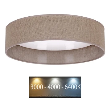 Brilagi - LED-Deckenleuchte VELVET LED/12W/230V d. 30 cm 3000K/4000K/6400K braun