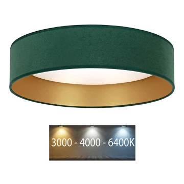 Brilagi - LED-Deckenleuchte VELVET LED/12W/230V d. 30 cm 3000K/4000K/6400K grün/gold
