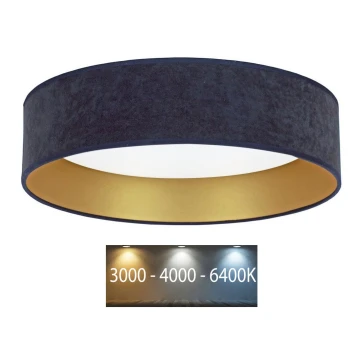 Brilagi - LED-Deckenleuchte VELVET LED/24W/230V 3000/4000/6400K blau/gold
