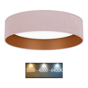 Brilagi - LED-Deckenleuchte VELVET LED/24W/230V 3000/4000/6400K rosa/gold