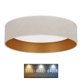 Brilagi - LED Deckenleuchte VELVET LED/24W/230V Ø 40 cm 3000/4000/6400K Creme/Gold