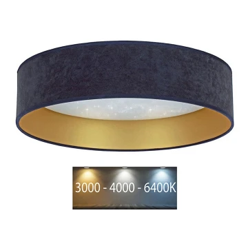 Brilagi - LED-Deckenleuchte VELVET STAR LED/24W/230V d. 40 cm 3000K/4000K/6400K blau/gold