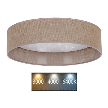 Brilagi - LED-Deckenleuchte VELVET STAR LED/24W/230V d. 40 cm 3000K/4000K/6400K braun