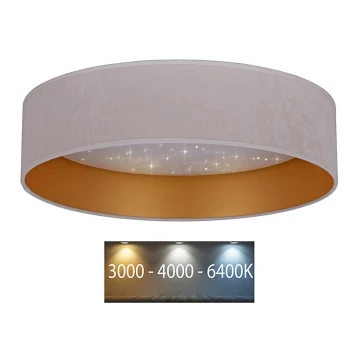 Brilagi - LED-Deckenleuchte VELVET STAR LED/24W/230V d. 40 cm 3000K/4000K/6400K cremefarben/gold