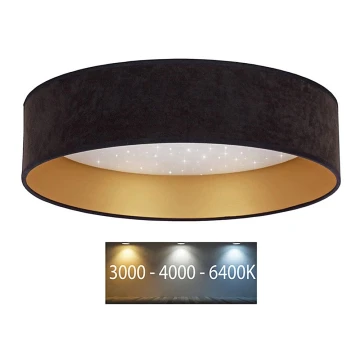 Brilagi - LED-Deckenleuchte VELVET STAR LED/24W/230V d. 40 cm 3000K/4000K/6400K schwarz/gold