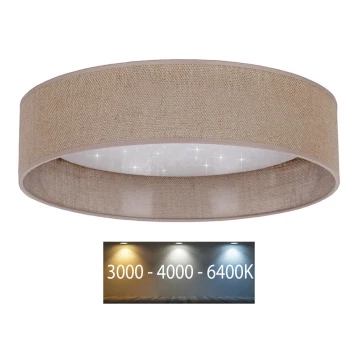 Brilagi - LED-Deckenleuchte VELVET STAR LED/36W/230V d. 55 cm 3000K/4000K/6400K braun