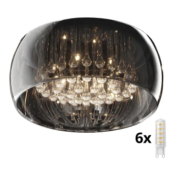 Brilagi - LED-Kristall-Deckenleuchte JEWEL 6xG9/42W/230V