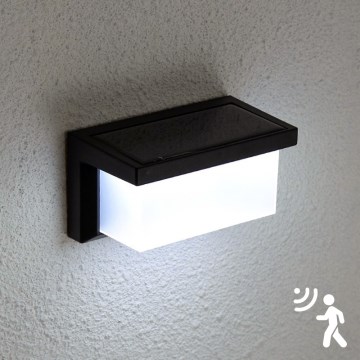 Brilagi - LED-Solarwandleuchte mit Sensor BRICK LED/12W/5,5V IP65