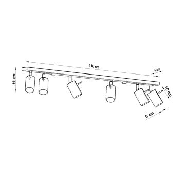 Brilagi -  LED-Strahler ASMUS 6xGU10/7W/230V schwarz