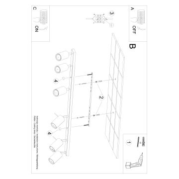 Brilagi -  LED-Strahler ASMUS 6xGU10/7W/230V schwarz