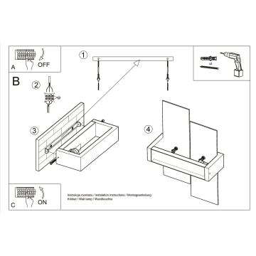 Brilagi -  LED-Wandbeleuchtung HERA 1xE27/7,5W/230V Wenge