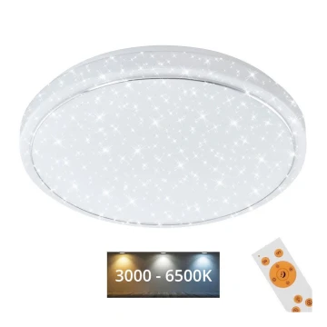 Brilo - Dimmbare LED-Deckenleuchte STARRY SKY LED/18W/230V 3000-6500K + Fernbedienung