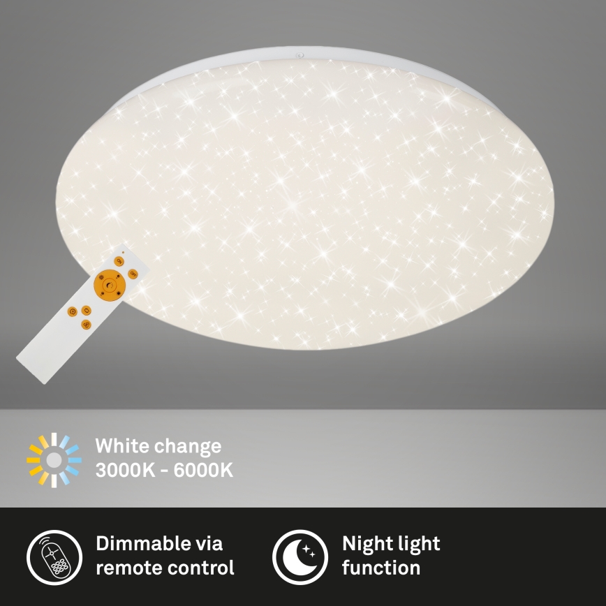 Brilo - Dimmbare LED-Deckenleuchte STARRY SKY LED/22W/230V 3000-6000K + Fernbedienung