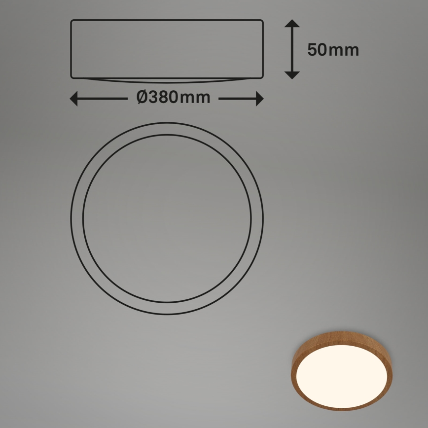 Brilo - LED-Deckenleuchte RUNA LED/24W/230V