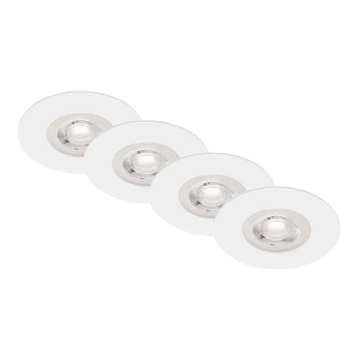 Brilo - SET 4x LED-Deckenleuchte für das Badezimmer LED/4,9W/230V IP44 weiß+