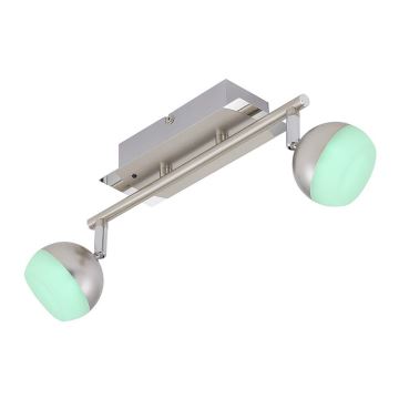 Briloner 2040-022 - LED RGB Dimmbare Spotleuchte 2xLED/3,3W/230V + Fernbedienung