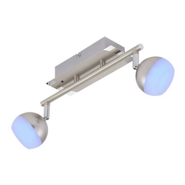 Briloner 2040-022 - LED RGB Dimmbare Spotleuchte 2xLED/3,3W/230V + Fernbedienung