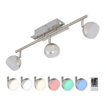 Briloner 2040-032 - LED RGB Dimmbare Spotleuchte 3xLED/3,3W/230V + Fernbedienung