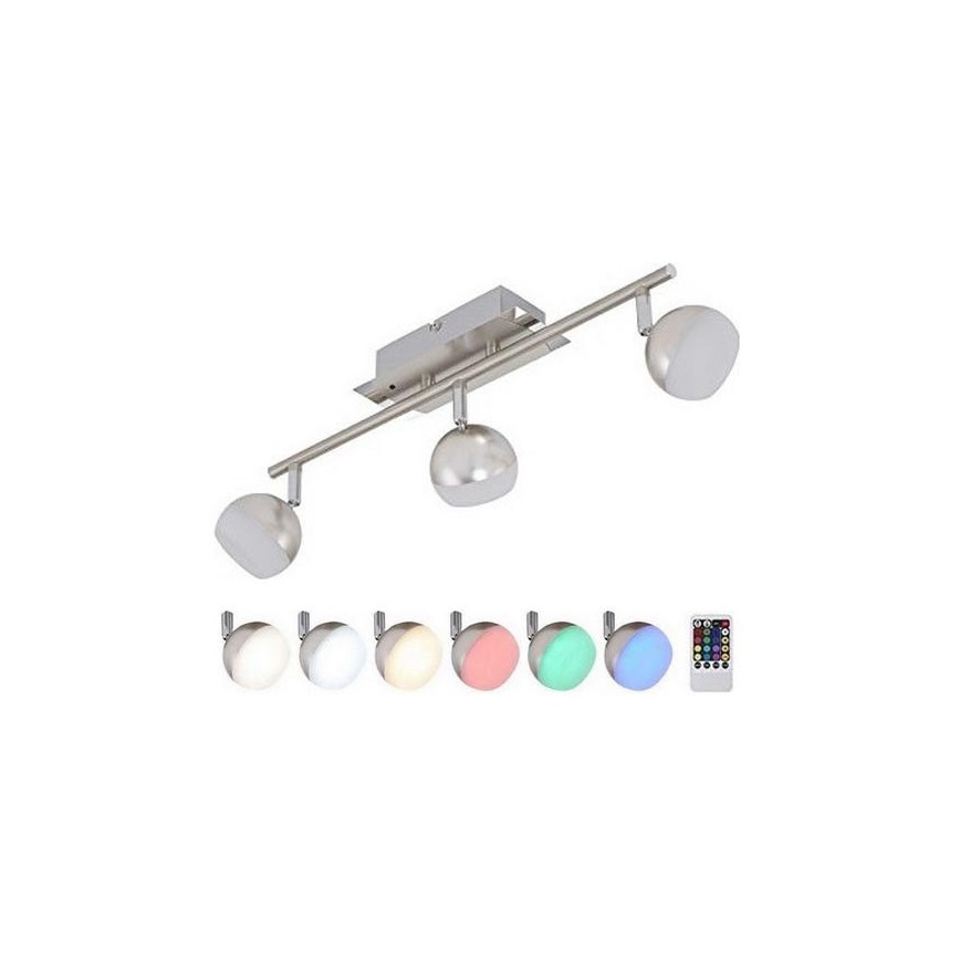 Briloner 2040-032 - LED RGB Dimmbare Spotleuchte 3xLED/3,3W/230V + Fernbedienung