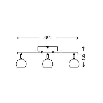 Briloner 2040-032 - LED RGB Dimmbare Spotleuchte 3xLED/3,3W/230V + Fernbedienung