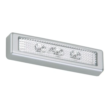 Briloner 2689-034 - LED-Touch-Orientierungslicht LERO LED/0,18W/3xAAA silbern