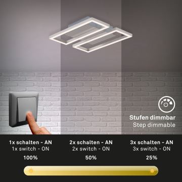 Briloner 3107-012 - Dimmbare LED-Deckenleuchte FRAME 2xLED/7,25W/230V