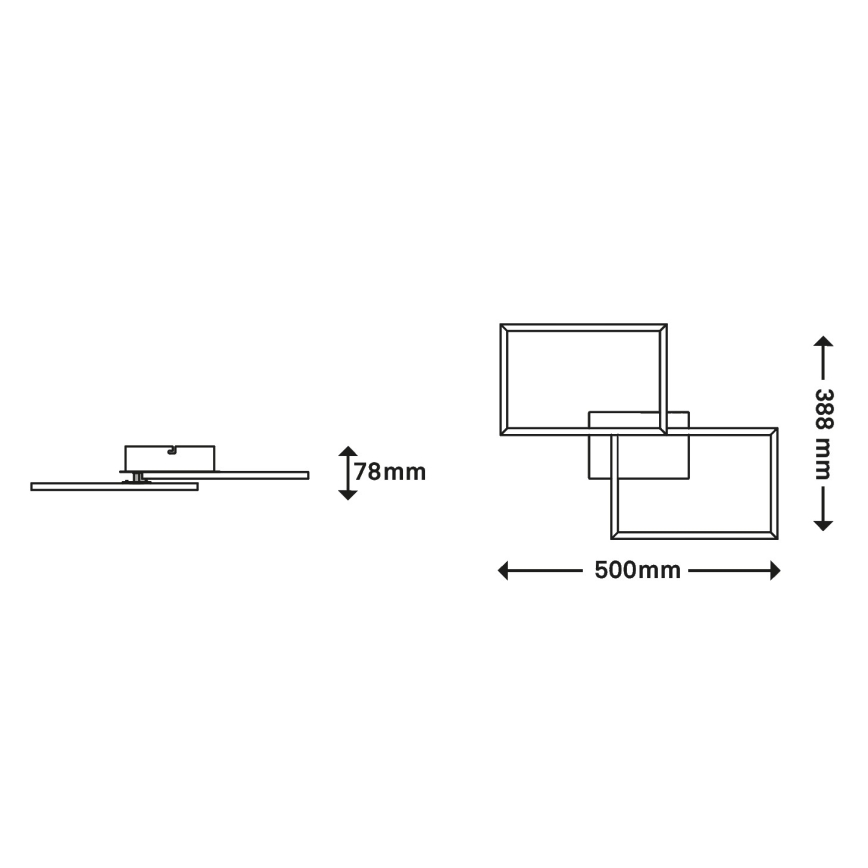 Briloner 3149-018 - LED-Anbaukronleuchter FRAME 2xLED/15W/230V + Fernbedienung