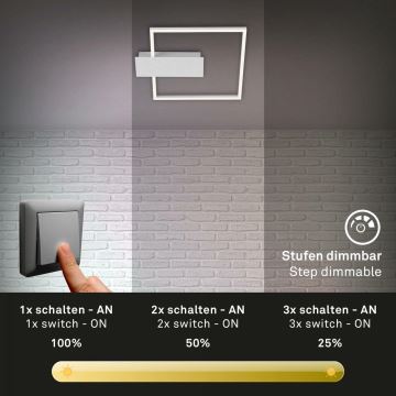 Briloner 3544-018 - Dimmbare LED-Deckenleuchte NICO LED/12W/230V