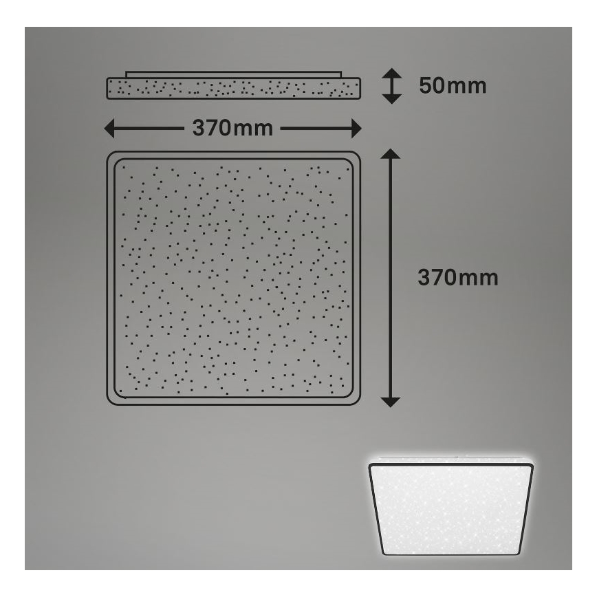 Briloner 3749-415 - LED-Deckenleuchte LINO LED/24W/230V schwarz