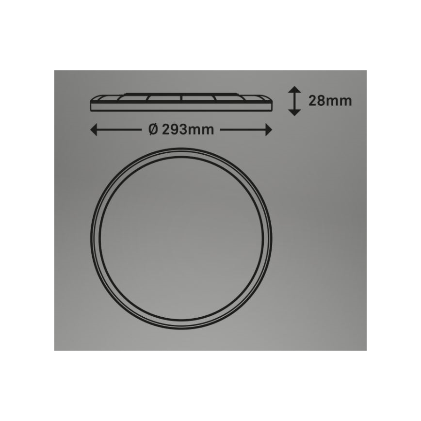 Briloner 7079-016 - Dimmbare LED-Deckenleuchte SLIM LED/18W/230V 2700-6500K + Fernbedienung