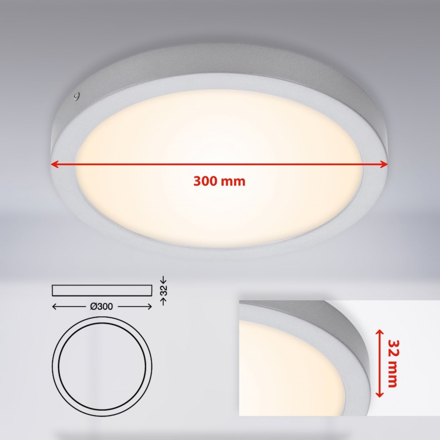 Briloner 7141-014 - LED-Deckenleuchte FIRE LED/21W/230V 3000K