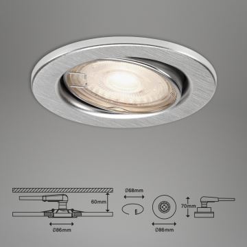 Briloner 7144-039 - Set 3x LED-Deckenleuchte für Badezimmer SLIDE 1xGU10/4W/230V IP23