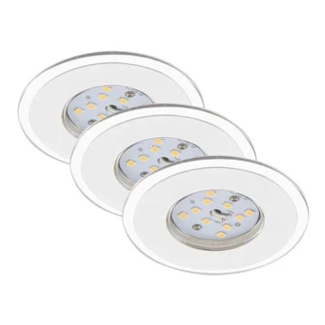 Briloner 7197-036 - SET 3x Dimmbare LED-Einbauleuchte für Badezimmer LED/4,5W/230V IP44