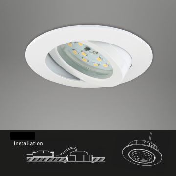 Briloner 7232-016 - Dimmbare LED-Einbauleuchte für Badezimmer LED/5,5W/230V IP23