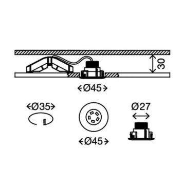 Briloner 7240-038 - SET 3x LED Badezimmer-Einbauleuchte ATTACH LED/1,8W/230V IP44