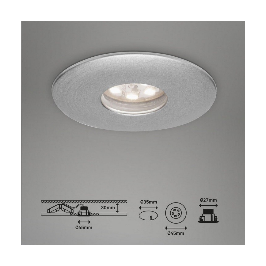 Briloner 7240-039 - SET 3x LED-Einbauleuchte für Badezimmer LED/1,8W/230V IP44