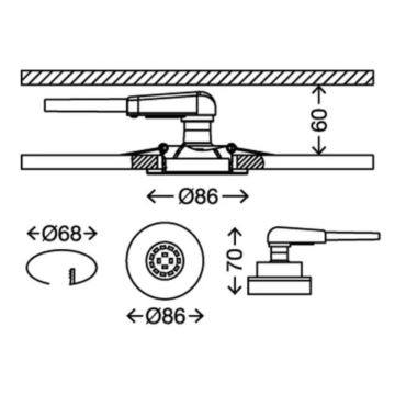 Briloner 7277-038 - SET 3x Dimmbare LED-Badezimmer-Einbauleuchte 1xGU10/5W/230V IP23