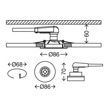 Briloner 7277-039 - SET 3x Dimmbare LED-Badezimmer-Einbauleuchte 1xGU10/5W/230V IP23