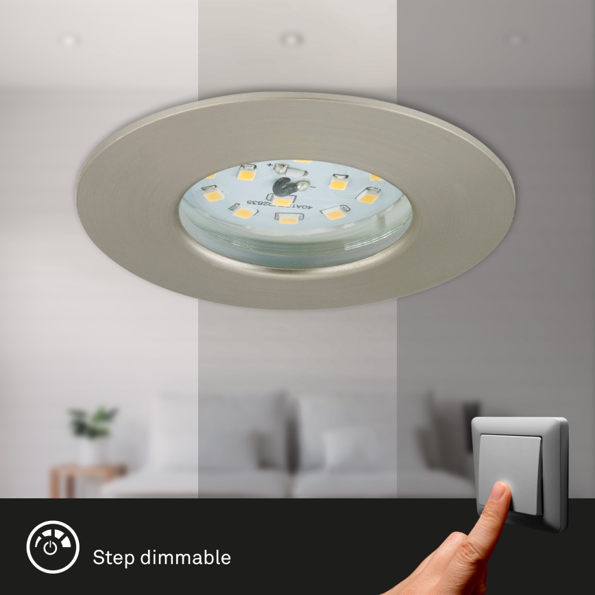 Briloner 7295-012 - LED dimmbare Badezimmer-Einbauleuchte ATTACH LED/6,5W/230V IP44