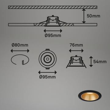Briloner - SET 3x LED-Deckenleuchte für das Badezimmer LED/4,9W/230V IP44
