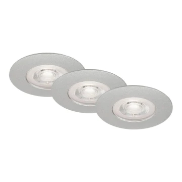 Briloner- SET 3x LED-Deckenleuchte für das Badezimmer LED/4,9W/230V IP44 silbern