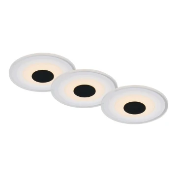 Briloner - SET 3x LED-Deckenleuchte für das Badezimmer LED/6W/230V IP44 schwarz