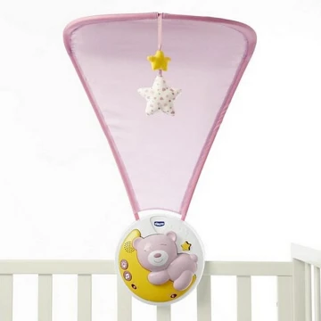 Chicco - Projektor über ein Kinderbett mit einer Melodie 3in1 NEXT2MOON rosa