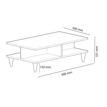 Couchtisch DIAMOND braun/schwarz