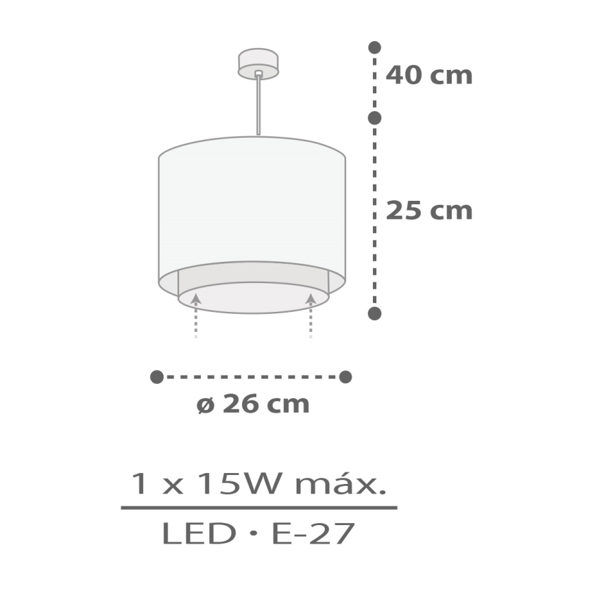 Dalber 60622 - Hängeleuchte für Kinder RHICO AND CROCO 1xE27/15W/230V