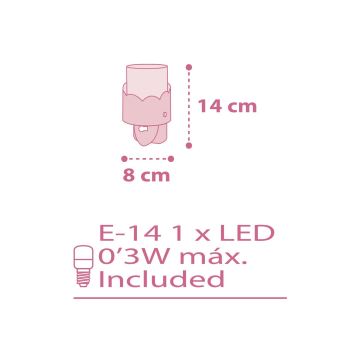 Dalber 61235S - LED-Fassungslampe MOON 1xE14/0,3W/230V