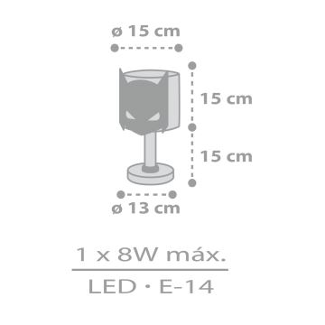 Dalber 61801 - Kleine Kinderleuchte DARK HERO 1xE14/8W/230V