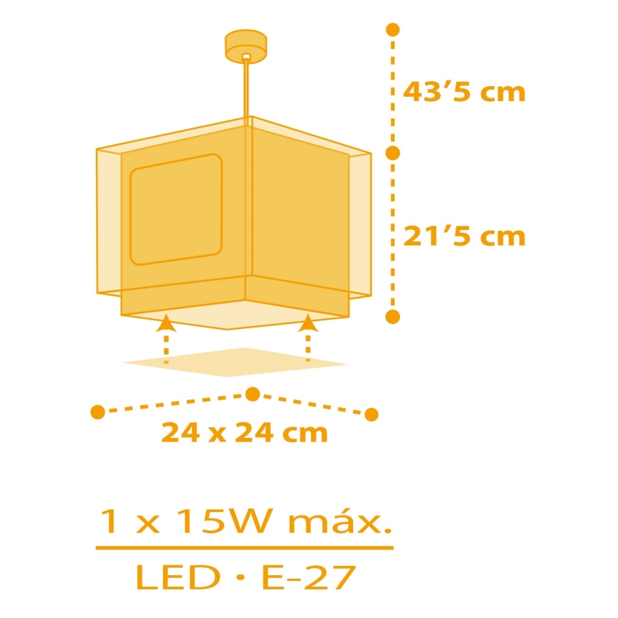 Dalber 63402 - Kinder-Hängelampe MY FARM 1xE27/15W/230V