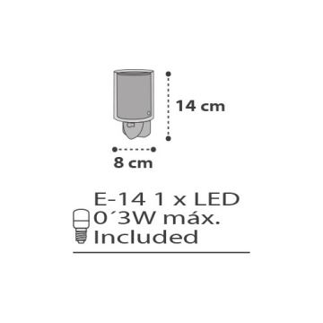 Dalber D-41415E - Lampe in die Steckdose CLOUDS 1xE14/0,3W/230V