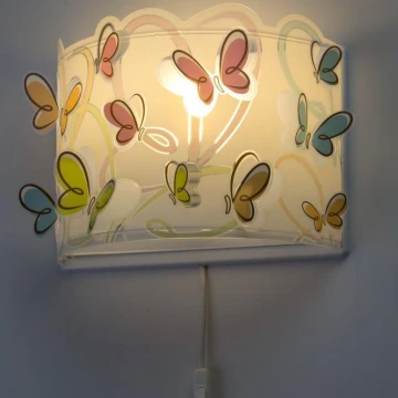 Dalber D-62148 - Kinder-Wandleuchte BUTTERFLY 1xE27/60W/230V